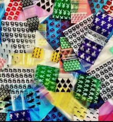10,000 Baggies 1″ x 1″ PREMIUM RANDOM MIX 5+ STYLES (100 packs x 100)