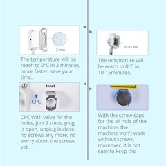 myChway 2 Handles Cold Freeze Beauty Machine for Body Massager Beauty Spa Salon