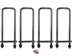 12-14-16-18-20-22 Inch Square U-Bolt Kits – 4 Bolt Sets for Heavy-Duty Use