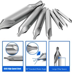 7Pcs HSS Center Drill Bits 60° Combined Countersink Spotting Tools Metalworking