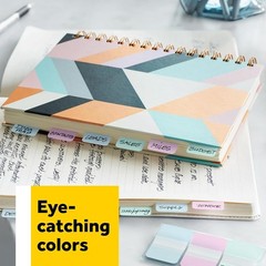 2 Inch x 1.5 Inch Repositionable Bookmark Tabs Assorted Bright Colors 24 Pack