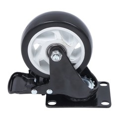 4 Pcs 2200Lbs With Brake And White Hubs 4 In Swivel Caster Wheels Heavy Duty