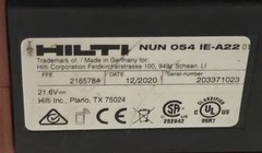 Hilti NUN 54-A cordless Cable Crimper w/ NCR J D3BG Crimping jaw – No Battery