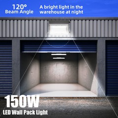 Commercial 125W LED WALL PACK Lights DUSK TO DAWN Outdoor Area Security Lighting