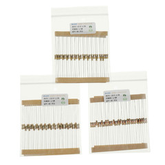 1000 Pcs 25 Values Resistor Kit 1 Ohm-1M Ohm with 5% 1/4W Carbon Film Resistors