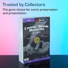 BCW Silver Comic Book Backing Boards 7 x 10.5 – 100 Pack | Certified Acid-Free
