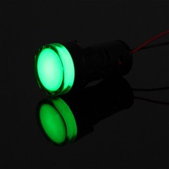 5PCS Green 22mm AC/DC24V LED Indicator Light Power Signal Panel Lamp AD16-22D/S