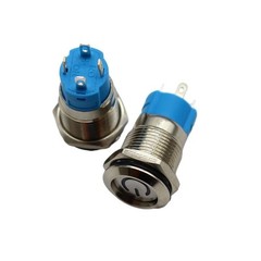 Waterproof Metal Push Button Switch with LED 5V 12V 24V 220V 12mm–22mm