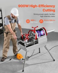 VEVOR Electric Pipe Threader Machine 900W 2-Speed Threading Cutter 1/2″ to 4″