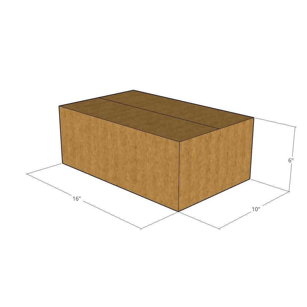 5 16x10x6 Kraft Brown Corrugated Shipping Boxes 32 ECT Double-Wall New