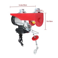 Mini Electric Hoist 1320lbs Crane Winch w/ Wireless Remote Control 1150W 110V