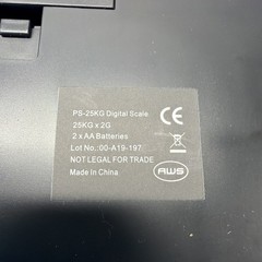 AWS Postal Digital Shipping Scale PS-25KG Battery or AC Powered 55lbs. x 0.01lbs