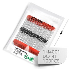 Chanzon 1N4001 Rectifier Diode 1A 50V DO-41 (DO-204AL) [4] 1N4001, 1n4001