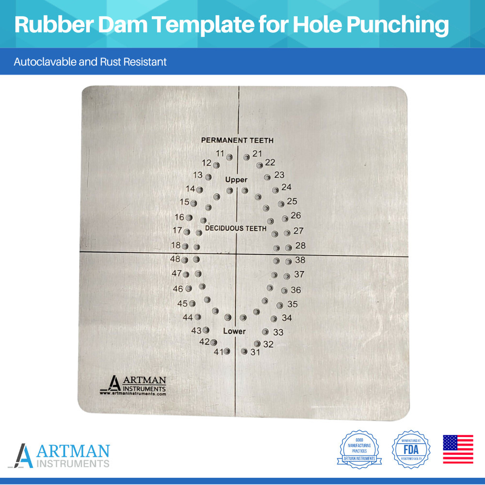 Rubber Dam Template for Hole Punching ARTMAN
