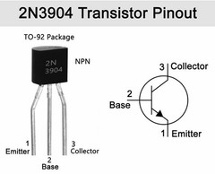 2N3904 40V 200mA NPN General Purpose BJT Transistor – TO-92 Pkg 10/25/50/100 Pcs