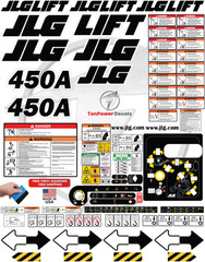 Fits JLG 450A Scissor Lift Decal Kit – 3M Vinyl – Free Shipping