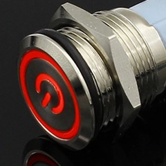 Waterproof Metal Push Button Switch with LED 5V 12V 24V 220V 12mm–22mm