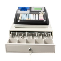 48 Keys Square POS Terminal Cash Register Complete W/ Printer, And Cash Drawer