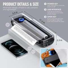 Kats Beypg Portable Inkless Printer Wireless Bluetooth Thermal Printer 4200Mah