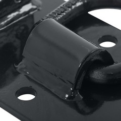 2 Pack Tractor Bucket Hooks with Tie down Ring, Grade 70 Forged Steel Black