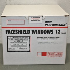 (12) Honeywell Fibre-Metal Faceshield Visor Windows 4199CL, Clear F400 F500 FH66