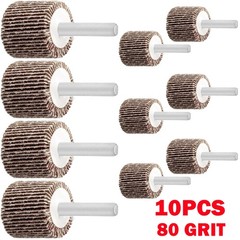 10Pcs 80 Grit Drill Flap Wheel Sander 1x1x1/4″ Flapper Sanding Grinding US