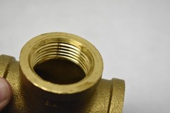 Lot of 6 Supply Giant BRTE0100-NL 1 Brass Tee Lead Free Female Threaded NPT