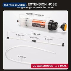 FOUR UNCLES 200cc Fluid Extractor & Fill Pump for Automotive Use – Oil Syringe w