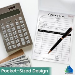 10 Pack Carbonless Sales Order Book, 2-Part Receipt Pads, 500 Invoices 5.5″x8.3″