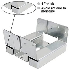 10Pcs 4×4 Concrete Deck Post Anchor Base Adjustable Metal Post Bracket Post Base
