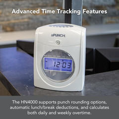 Upunch HN4500 Advanced Calculating Time Clock Bundle for Small Business: Complet