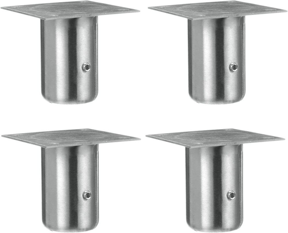 3-1/8 Inch Total High Stainless Steel Leg Socket Set of 4