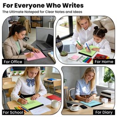 3pcs Legal Pads 8.5 x 11, Color Notepads x 11 In, Pink/Blue/Green