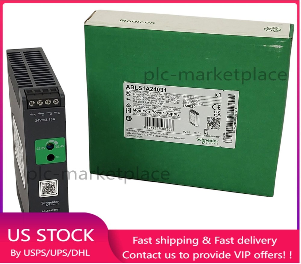 Schneider ABLS1A24031 Regulated Power Supply 100-240V AC, 24V 3.1 A Single Phase