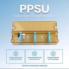 PPSU Sterilization Box Autoclave Case for ENT Laparoscope CystoscopeHysteroscope