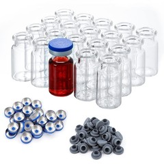 500/1000PCS 10ml Glass Vials Headspace Sample Vials w/ 20mm Crimp Top (Optional)