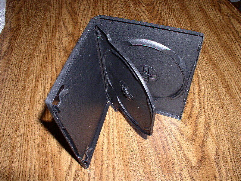 20 14MM BLACK DOUBLE 2 DVD CASE CASES W/ SLEEVE W/ FLIP TRAY PSD43