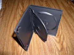 20 14MM BLACK DOUBLE 2 DVD CASE CASES W/ SLEEVE W/ FLIP TRAY PSD43
