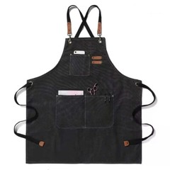 HEAVY DUTY Canvas Kitchen Chef Cooking Apron Cross-Back Adjustable Bib Work BBQ
