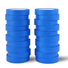 72 Rolls Blue Painters Masking Tape, 1 Inch x 60 Yards 5.5 Mil, Walls Painting