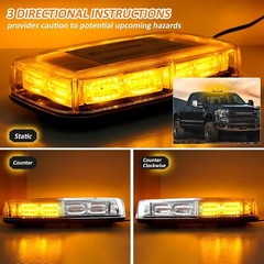 72 LED Roof Top Strobe Beacon Light Bar for Tow Trucks Snow Plow & Emergency car