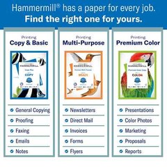 Hammermill Copier Plus Paper Letter Size 8 1/2″ x 11″ 5000 Sheets 10 Reams 20 Lb