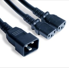 PSU Cord for L7 L9 S19 S19 pro S17 Dual Power Supply Cord C20 to Dual C13 – 1M
