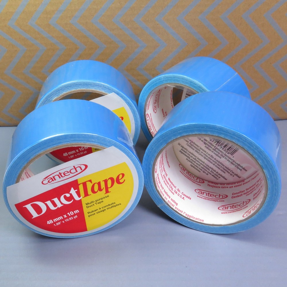 4 Roll Lot of Blue Duct Tape Cantech 43.7 total yds 1.89″ Multi Purpose Canada