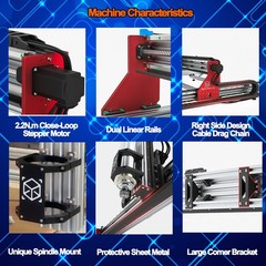 OX-MAN CNC Engraver Mechanical Kit CNC Router with 2.2Nm Close Loop Motor