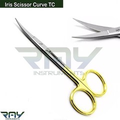 5 Pcs New German Iris Scissors TC 4.5″ Curved Surgical Dental Surgery Instrument