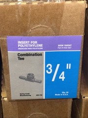 Poly Inserts | Combination Tee | 3/4” | Qty. 25 | One Box