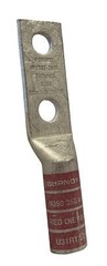 Burndy YA312N Compression Lug 350 kcmil 2 Hole 1/2 Inch Stud Copper Red
