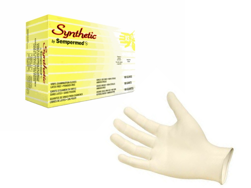 Vinyl Exam Gloves Powder-Free, Clear MEDIUM 100/Box