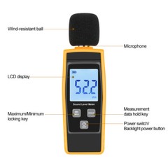LCD Digital Sound Level Meter Meters 30-130dBA Noise Measuring W1F7
